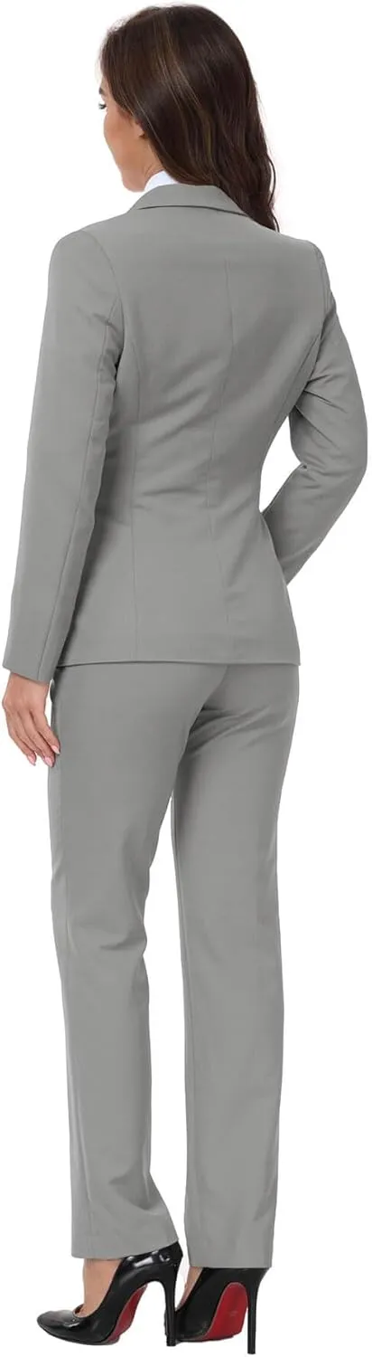 Women's Suits for Work Professional Business Attire 2 Piece Blazer and Pants Set