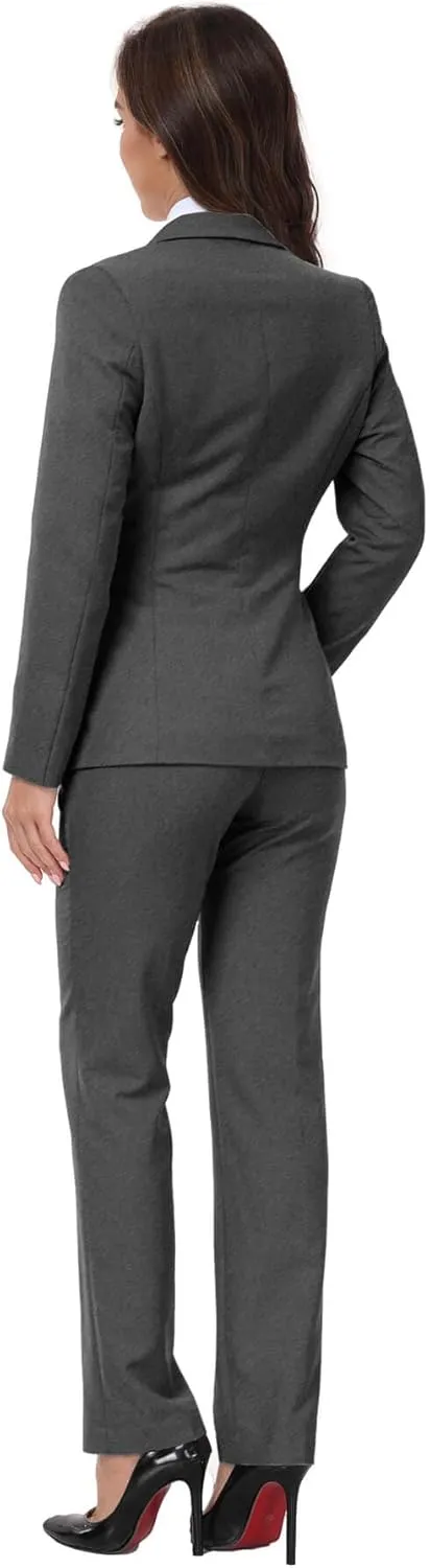 Women's Suits for Work Professional Business Attire 2 Piece Blazer and Pants Set