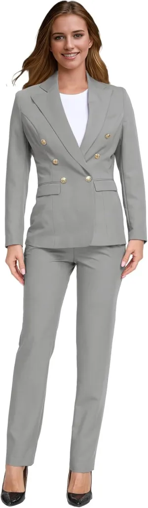 Women's Suits for Work Professional Business Attire 2 Piece Blazer and Pants Set