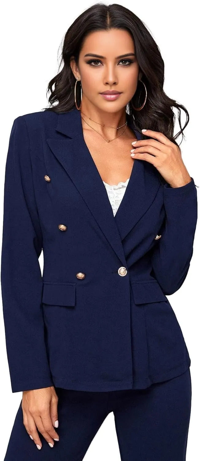 Women's Suits for Work Professional Business Attire 2 Piece Blazer and Pants Set