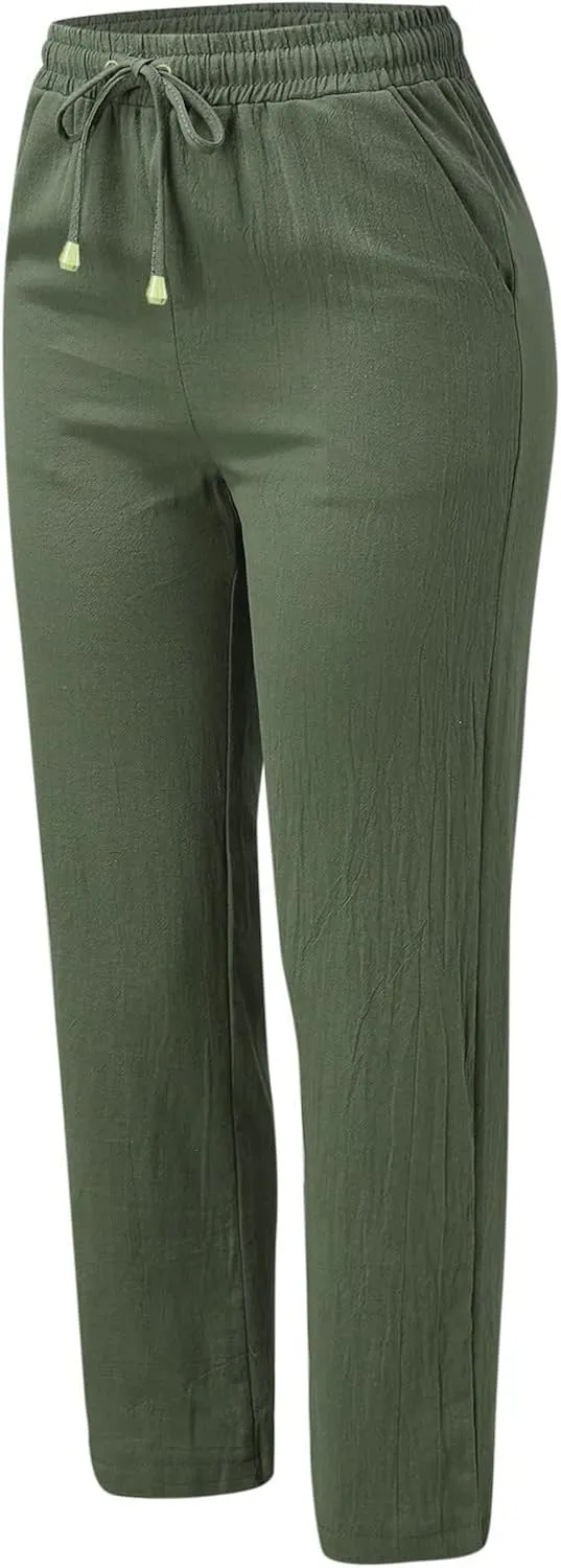 Women's Yoga Pants with Pockets Comfy Stretch Loose Wide Leg Casual Pants Breathable Running Workout Lounge Pants