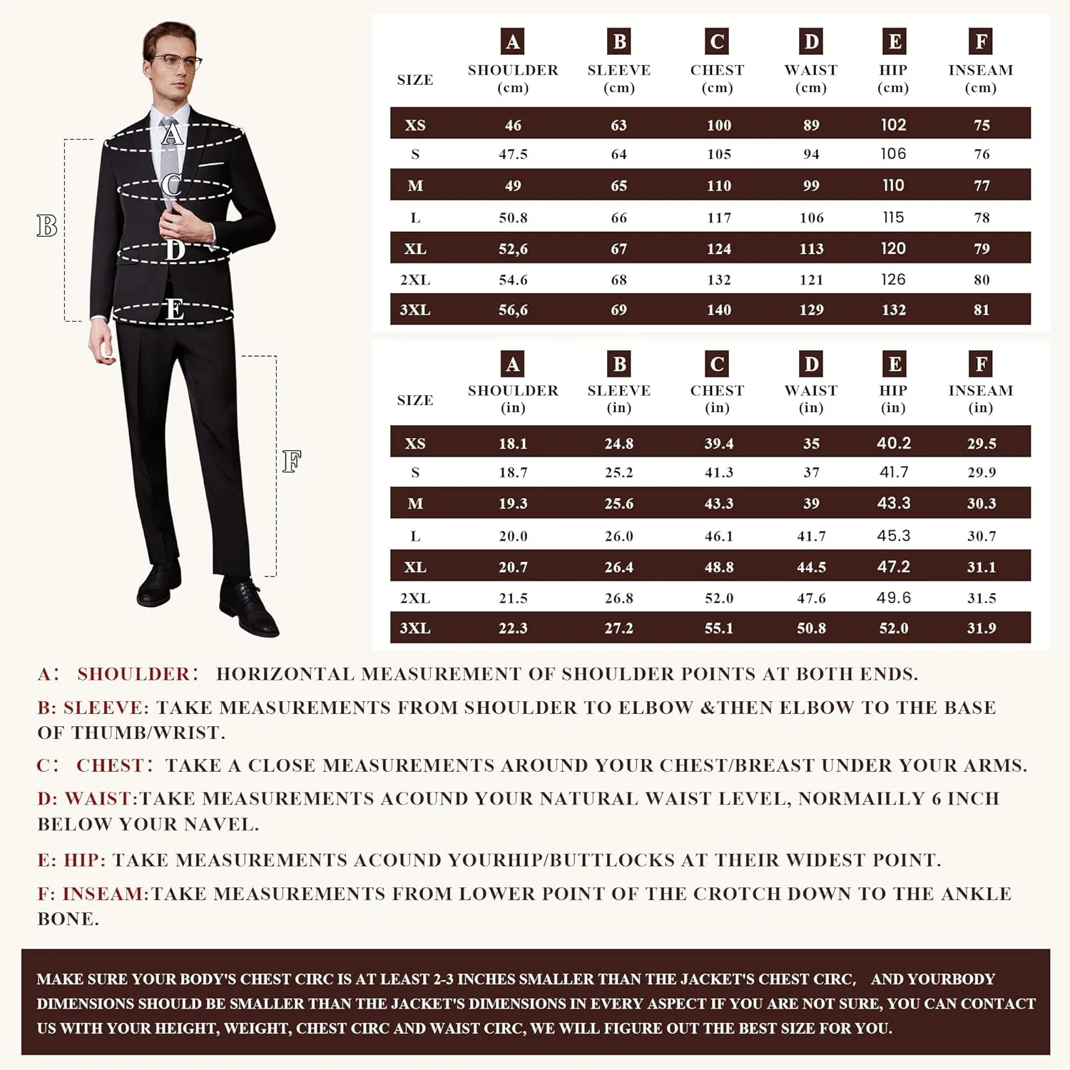 WULFUL Men's 2 Piece Suits Slim Fit Two Button Blazer Jacket Pants Set for Party,Wedding and Business
