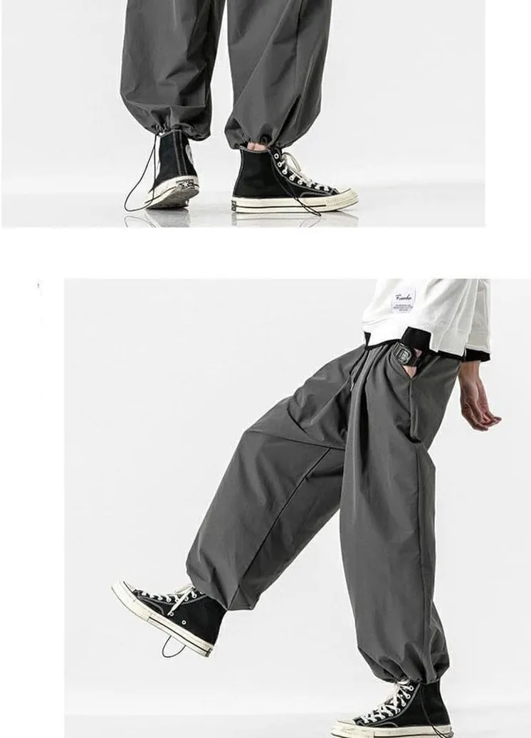 Xingfenly Men Korean Style Casual Pants Plus Size Trousers Male Oversize Harem Clothes