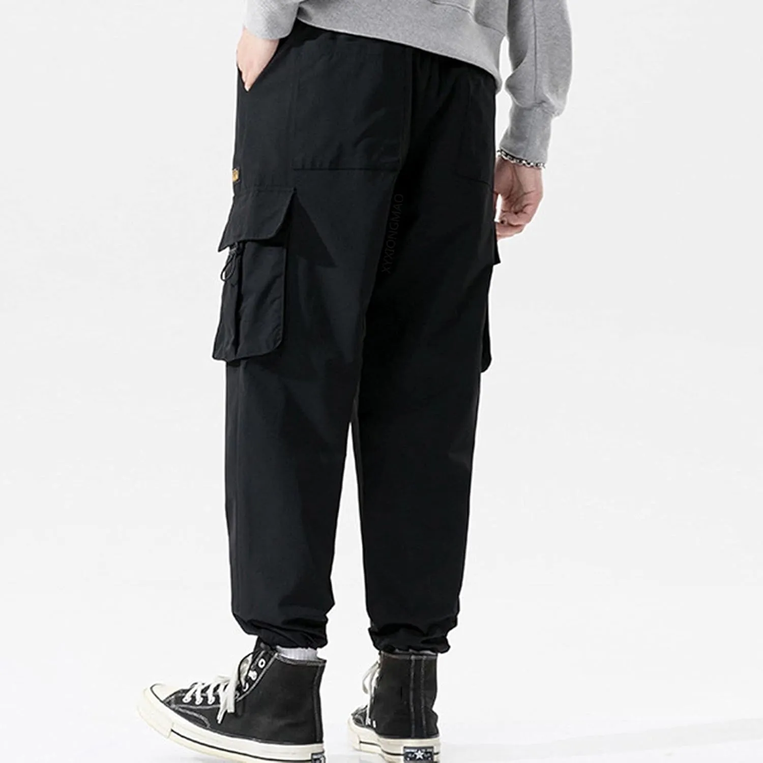 XYXIONGMAO Loose Casual Pants Multi-Pocket Sports Overalls Streetwear Tactical Cargo Hip Hop Techwear Harem Pants for Men