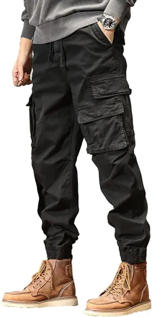 XYXIONGMAO Men's Functional Hip Hop Unisex Tactical Techwear Streetwear Cargo Pants Overalls Jogger Slacks Harem Sweatpants