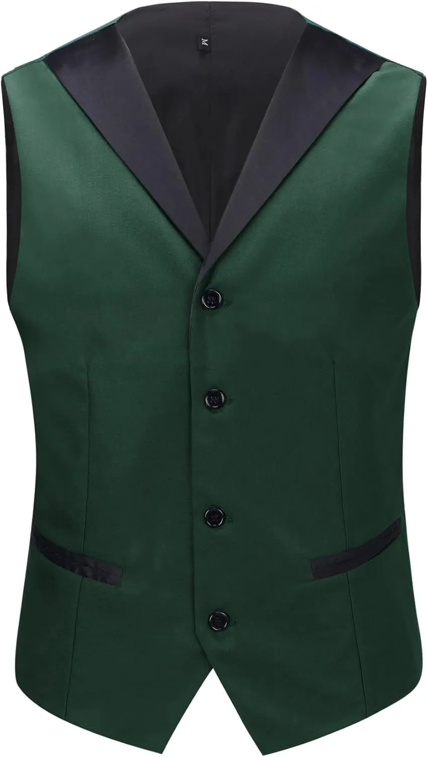 YFFUSHI Men's 3 Piece Suit Slim Fit Notched Lapel One Button Solid Jacket Vest Pants