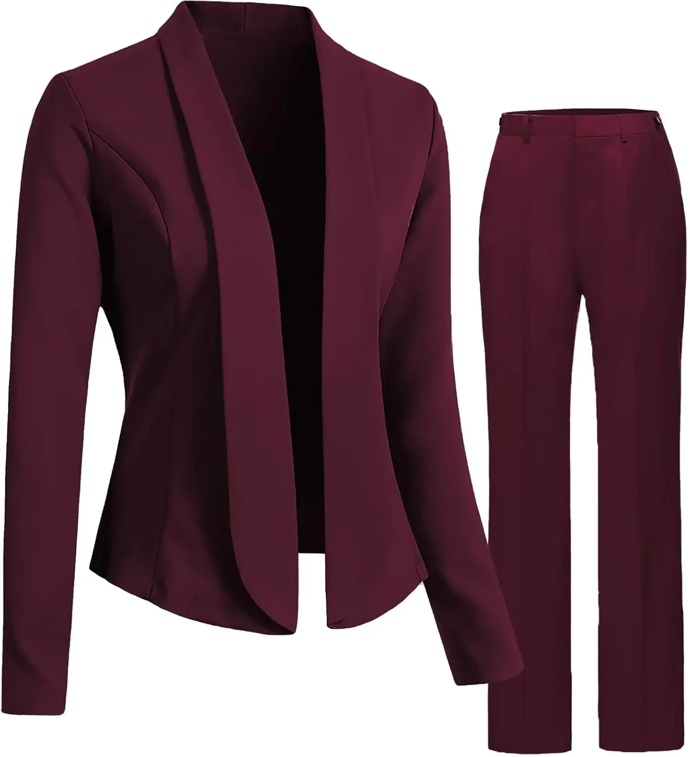YUVUXE Women's Black Classic Fit Business Suit Jacket & Pant Set for Professional Women, Young Adults; SUIT