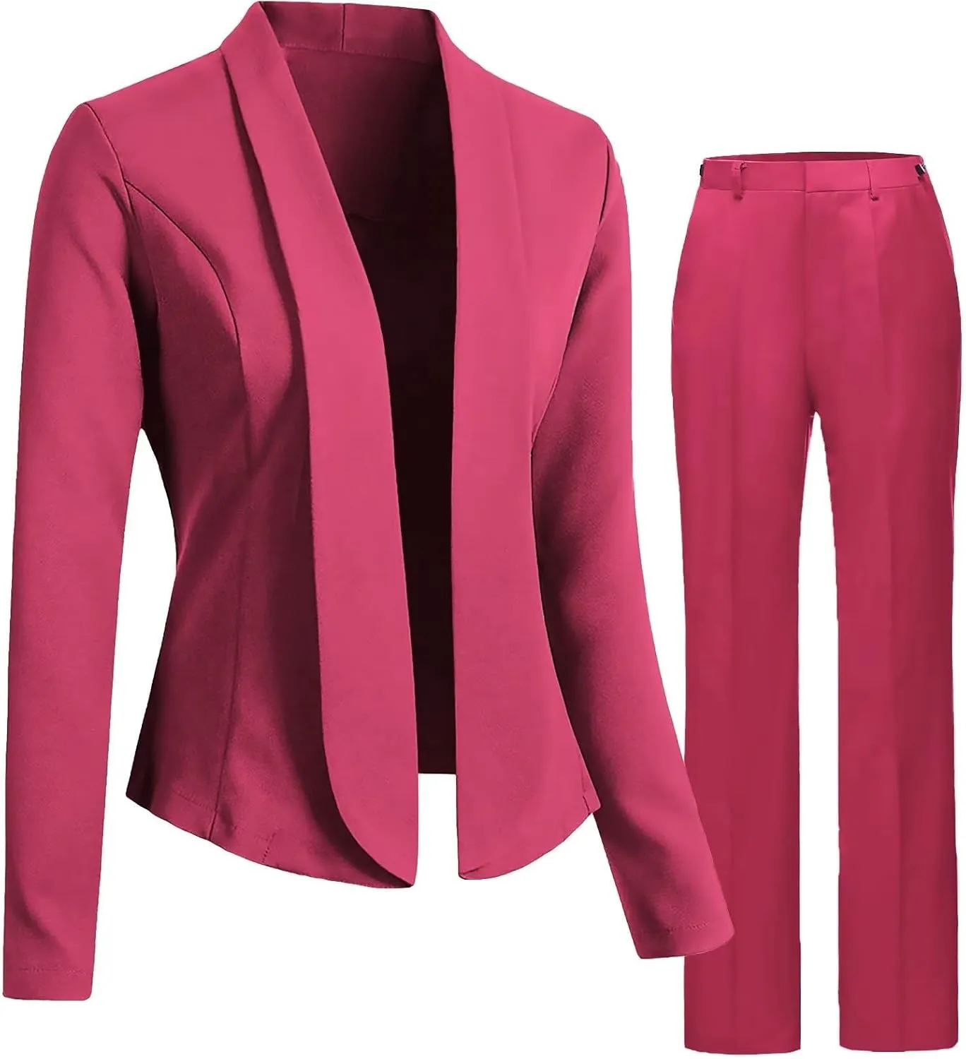 YUVUXE Women's Black Classic Fit Business Suit Jacket & Pant Set for Professional Women, Young Adults; SUIT