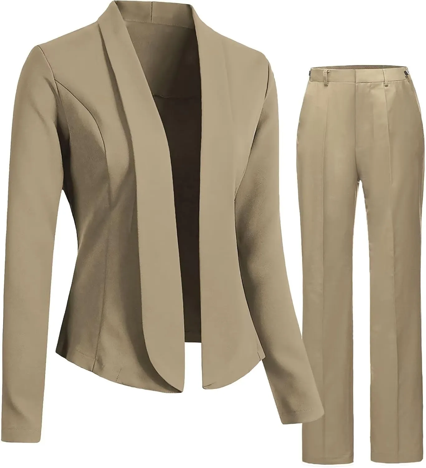 YUVUXE Women's Black Classic Fit Business Suit Jacket & Pant Set for Professional Women, Young Adults; SUIT